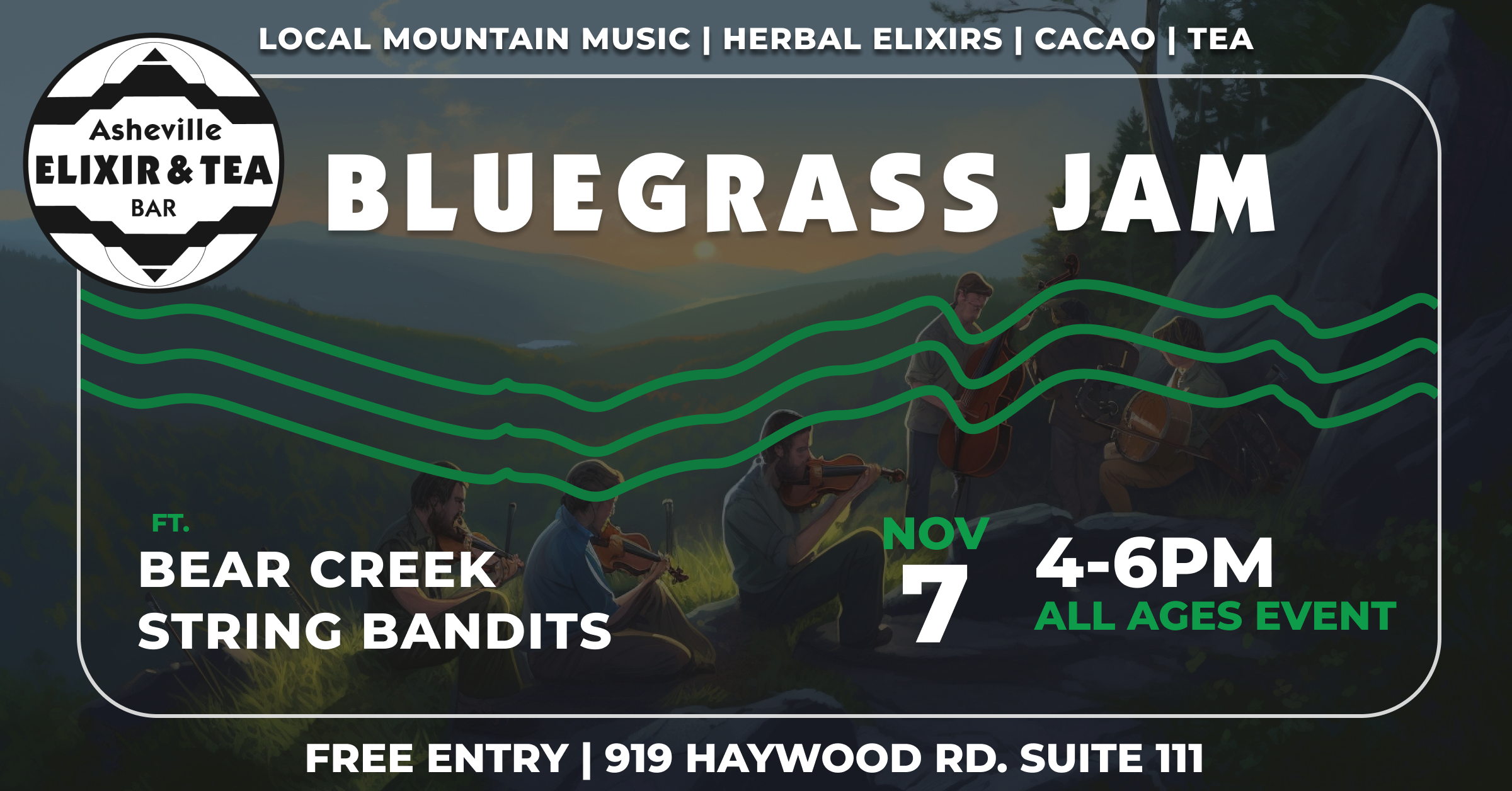 Bluegrass Jam Asheville Dispensary Elixir & Tea Bar