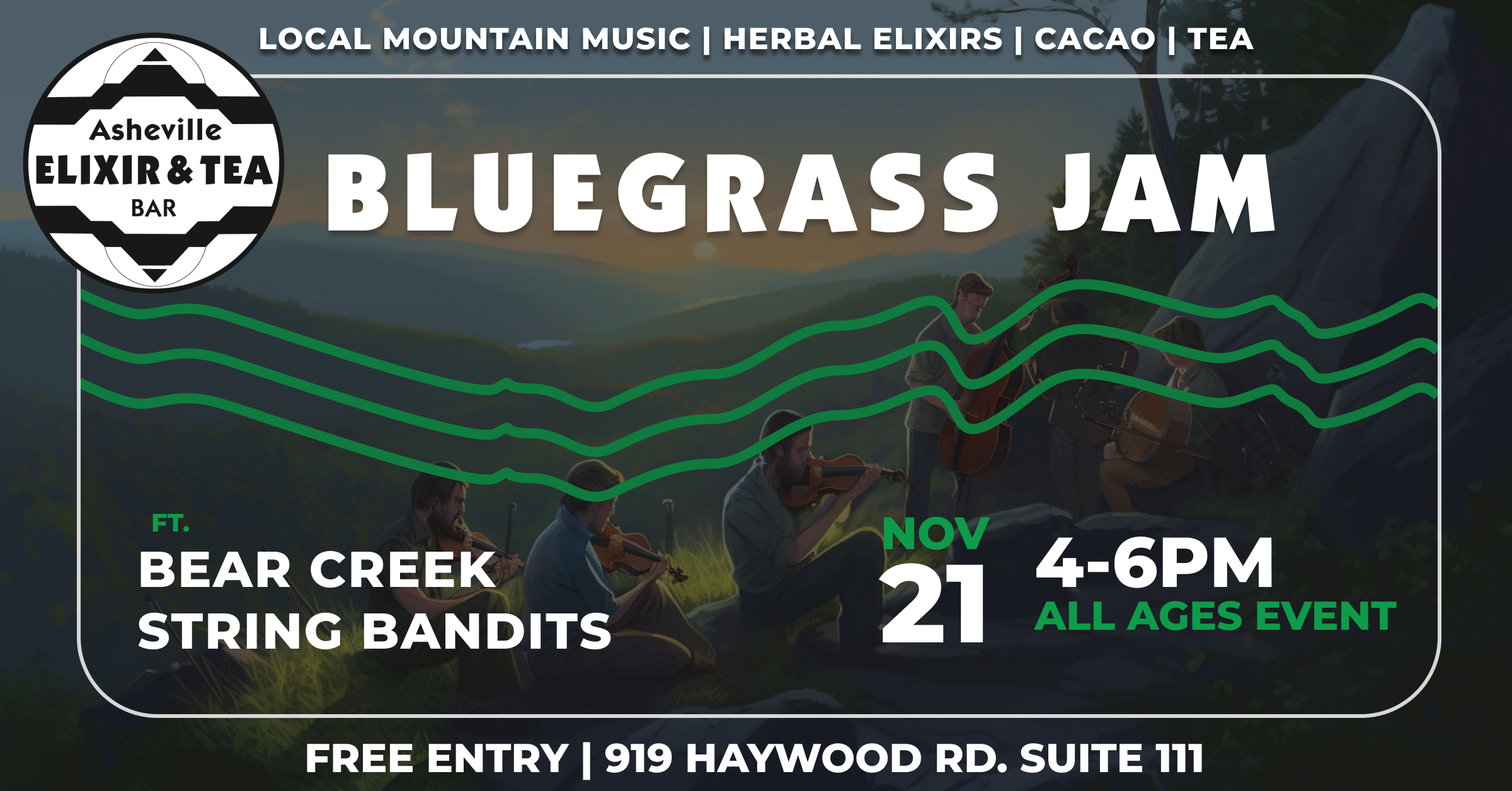 Bluegrass Jam Asheville Dispensary Elixir & Tea Bar