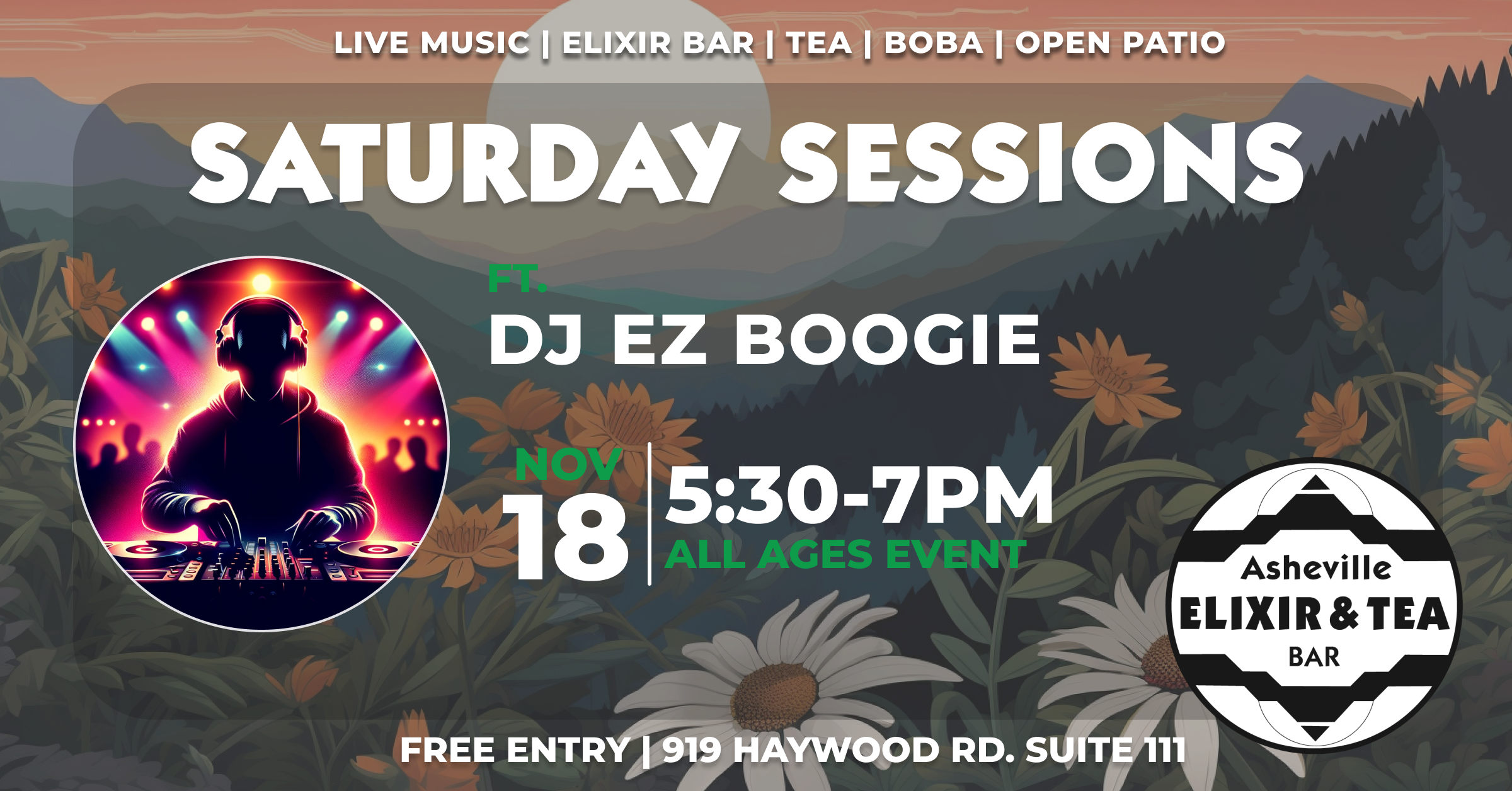 Saturday Sessions Nov DJ EZ Boogie